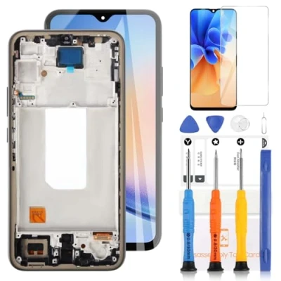 Image de TFT Écran LCD pour Samsung Galaxy A34 5G A346 Affichage SSM A346E SM A346B Tactile Digitizer Assemblée Pièces de Réparation avec Outils(Noir Cadre)
