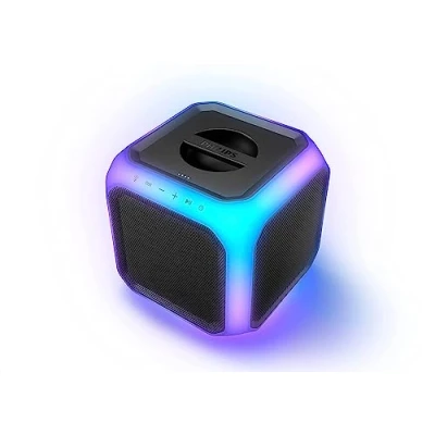 Image de Philips Audio TAX7207/10 Enceinte De Réception Bluetooth, Autonomie 12 Heures, Éclairage À 360, Liaison sans Fil Et Batterie Rechargeable Noir