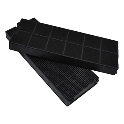 Image de Atag/Pelgrim/Etna/Candy (2 pcs.) Filtre à Charbon AllSpares KF63 / ACC918 34534 AMC26, 2 Unité (Lot de 1), Acier allié, allié
