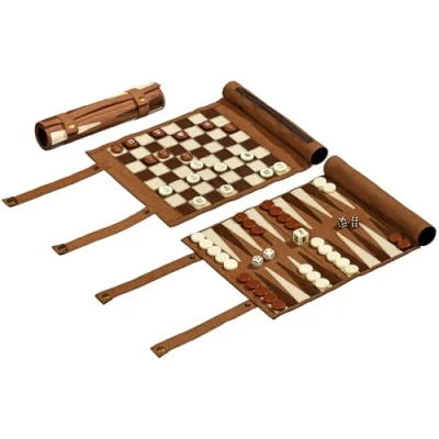 Image de Philos Roll Up Travel Games Combo Backgammon, Chess and Draughts