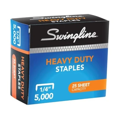 Image de Swingline S.f. 39 agrafes très résistantes, 0,6 cm Longueur de jambe, capacité 25 feuilles, 5 000 par boîte, Argent (S7079394e)