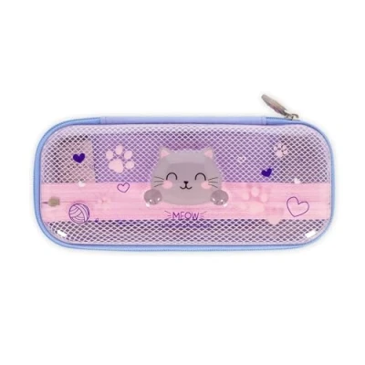 Image de Legami Trousse Wonderwow, Thème Kitty, 2 Compartiments et Porte Stylo intérieur, Compartiment intérieur avec Tissu en Maille, Fermeture à Glissière, 23 x 11 5 cm