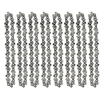 Image de 8 PièCes 4 Pouces Mini ChaîNe de TronçOnneuse en Acier Scie à éLaguer éLectrique Accessoire Remplacement D&#039;Outil Jardin