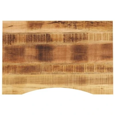 Image de vidaXL Dessus de Bureau avec Courbe 100x60x2,5 cm manguier Massif Brut, Table Remplacement, Bureau, Planche Remplacement