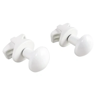 Image de SOMATHERM FOR YOU, Patères O blanches pour sèche serviette à visser Lot de 2 Fixation par vis Idéal tubes ronds Accessoire pratique et décoratif votre salle bain