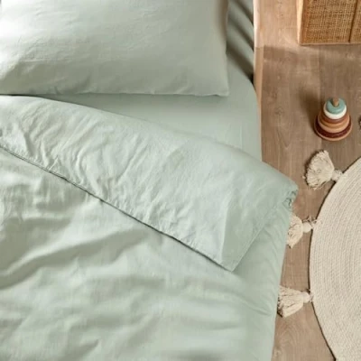Image de Kadolis Housse de Couette bébé Satin Coton Bio lavé