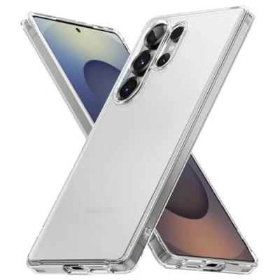 Image de Ringke Coque Compatible avec Samsung S25 Ultra [Fusion Matte] Translucide Fine Solide Rigide Back Souple Bumper Antichoc Protection Étui Galaxy Case Accessoires Matte Clear