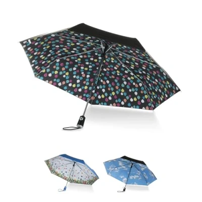 Image de Totes Parapluie à ouverture et fermeture automatique, Gouttes de pluie., Taille unique, automatique sous auvent