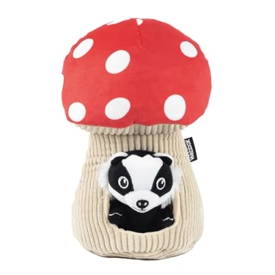 Image de Webbox Jouet pour Chien Basil Le Blaireau et Champignon Peluche avec Puzzle interactif Cacher des friandises