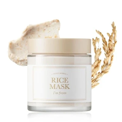 Image de I&#039;m from Masque de beauté au riz 3,88 oz Exfoliation douce avec 4,1% Yeoju, formule enrichie en vitamines pour une peau lisse et claire, un éclat naturel raffinement des pores