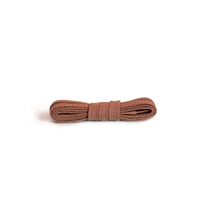 Image de Kaps lacets plats, durables 100% coton de haute qualité, fabriqués en Europe, 1 paire, plusieurs couleurs et longueurs (120 cm 6 à 8 paires d&#039;oeillets / 49 cognac)