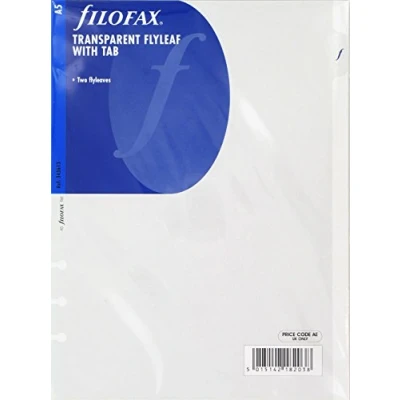 Image de Filofax 343613 Feuille avec Index A5 Transparent