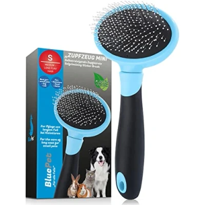 Image de BluePet brosse pour petite chats et petits chiens, à lapin Enlève en douceur le sous poil, les nœuds feutre