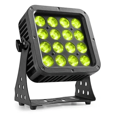 Image de BeamZ STARCOLOR128 Projecteur LED 16x 8W RGBW, Boitier Aluminium Ultra Résistant IP65, DMX, Facile à Transporter et Utiliser, Parfait pour Éclairage Soirée, Scène ou Architecture