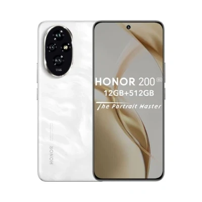Image de HONOR 200 Smartphone 5G 12Go 512Go, 120Hz 6.7&quot; AMOLED, Triple Appareil Photo 50 MP, Snapdragon 7 Gen 3, 5200mAh Batterie, Android 14, Dual Sim, NFC, (sans Chargeur) Blanc