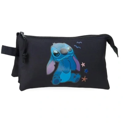 Image de Disney Trousse Scolaire, fabriquée en Polyester, Triple Compartiment pour améliorer l&#039;organisation, Taille idéale Transporter dans Le Sac à Dos, avec poignée latérale., Excited, Talla única,