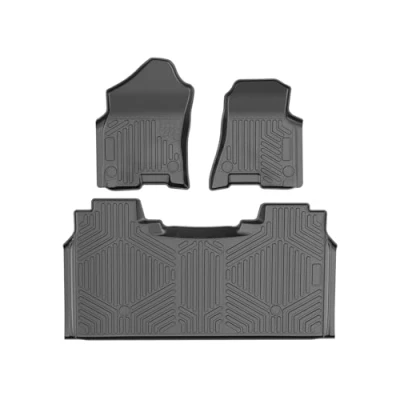 Image de VEVOR Tapis de Voiture sur Mesure, Compatible avec Ford F 250/F 350/F 450 2017 2022, Sol Automobile 3PCs pour Avant et 2e Rangée, Revêtements en TPE, Facile à Nettoyer, SUV