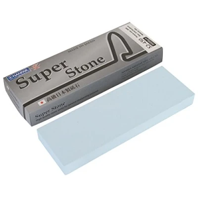 Image de Sanelli Ambrogio, Naniwa Super Stone, Pierre Aiguiseur Professionnel, Grain #5000, Idéal pour la Finition des Couteaux Poisson Crus, Fruits de Mer, Légumes, Splash&amp;Go, Made in Japan