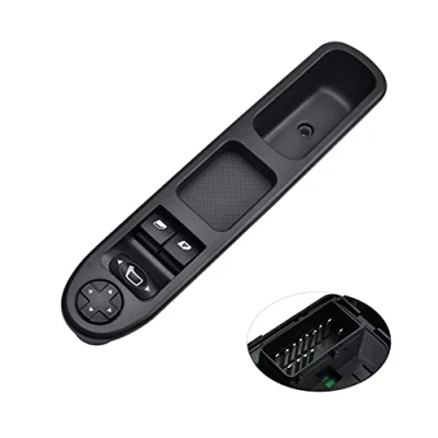 Image de Bouton Lève Vitre pour 207, KASturbo Commande Interrupteur Leve C3 6554QC 6554.QC Avant Gauche