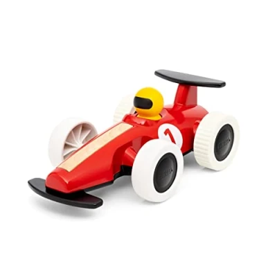 Image de Brio Grande Voiture de Course à rétrofriction Jouet d&#039;éveil Premier Age Stimule la motricité Système Facile Faire fonctionner Dès 18 Mois 30308