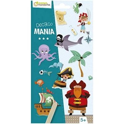 Image de Avenue Mandarine CC049C DÉCALCO&#039;MANIA 2 feuilles d&#039;environ 20 transferts À partir de 5 ans PIRATES