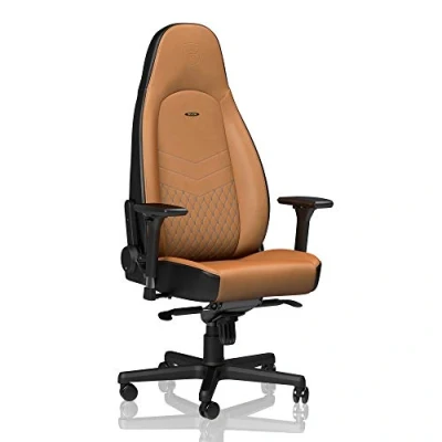 Image de noblechairs ICON Chaise en cuir véritable Cognac / Noir Neuf