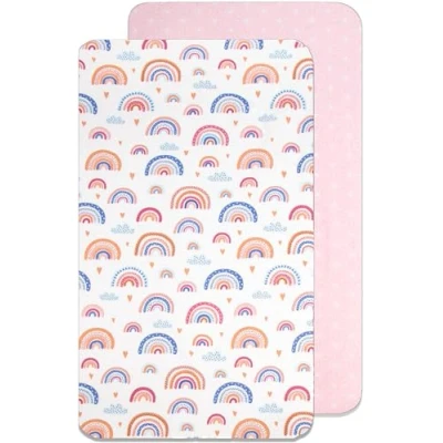 Image de Lovely Hippo Draps Housses Cododo Compatible Next2Me, 100% Coton (50 x 83 cm, Arc en Ciel)