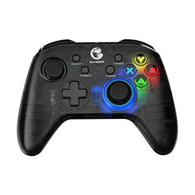 Image de Manette sans Fil Bluetooth GameSir T4 Pro pour Switch, Switch avec rétroéclairage LED, Joystick Turbo Gamepad Moteur Double, de Jeu programmable iPhone/Android/PC