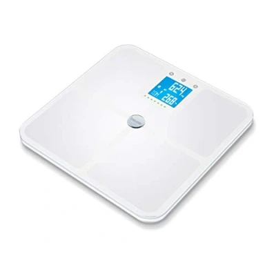 Image de Beurer BF 950 Pèse Personne Impédancemètre Blanc Balance de Diagnostic Moderne avec Mode Grossesse 8 mémoires utilisateurs Affichage des calories Amr/Bmr et Mesure Graisse Corporelle