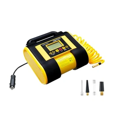 Image de Amazon Basics Compresseur d&#039;air portable avec manomètre Numérique, 12 V DC, 150 PSi, Noir
