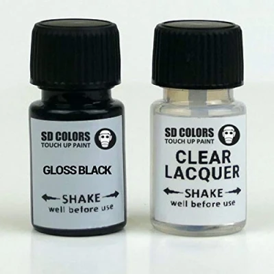 Image de SD COLORS Stylo de retouche peinture pour jantes en alliage noir brillant 8 ml