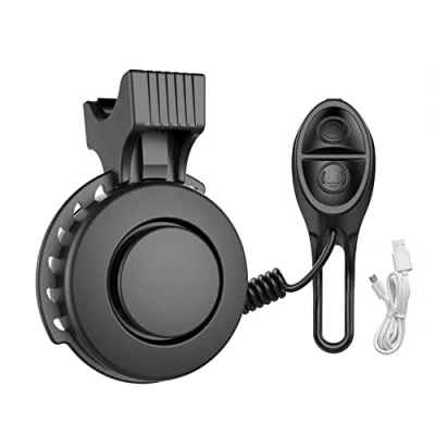 Image de MiOYOOW Klaxon Électrique de Vélo, Cloches D&#039;alarme Vélo Réglables en Volume Puissant Étanche Rechargeable par USB pour Guidon 21 à 31,8mm