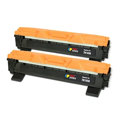 Image de Toner Experte TN1050 Cartouche de Remplacement pour Brother TN 1050 Compatibles MFC 1910W DCP 1510 1610W 1612W HL 1110 1210W 1212W (2 Noir)
