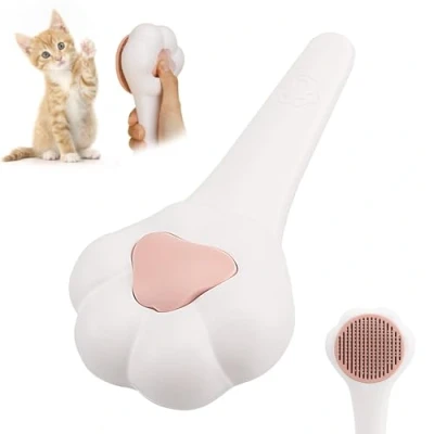 Image de Brosse Pour Chats, Chiens, Brosses Animaux, Poils Longs et Courts, Peigne Nettoyage en Un Clic, Anti Sous Poil