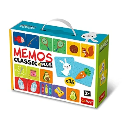Image de Trefl Memos Classic &amp; Plus, Logic Jeu de Mémoire Educatif pour Les Tout Petits,Diverses Variantes Amusantes, Classique Enfants à partir 3 Ans