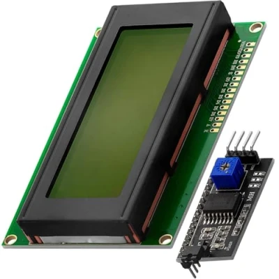 Image de AZDelivery HD44780 2004 LCD Module afficheur Vert 4x20 caractères de Couleur Noire avec Interface I2C Compatible Arduino et Raspberry Pi incluant Un Ebook!