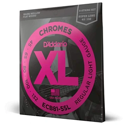 Image de D&#039;Addario ECB81 5SL cordes extra longues pour basse 5 Léger 45 132