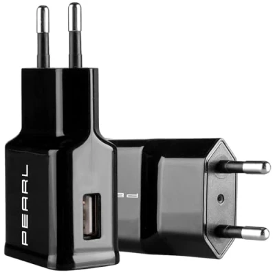 Image de 2 chargeurs secteur USB 2,1 A / 10,5 W coloris noir