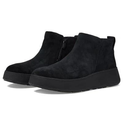 Image de Fitflop Femme F Mode Suede Flatform Zip Ankle Boots Bottes, All Black, 40 EU