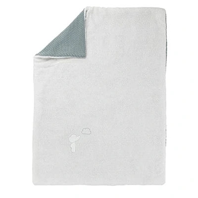Image de Nattou Petite Couverture Douce Pour Bébés en Coton et Polyester (Mousseline Tricot), Éléphant Axel, Environ 100 x 75 cm, Luna Blanc/Vert