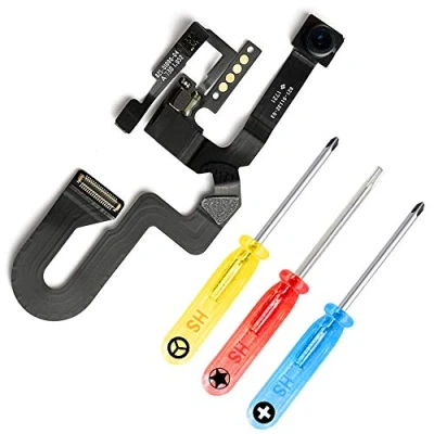Image de MMOBIEL caméra Frontale Compatible avec iPhone SE 2022 / 2020 Série 8 7 MP de Remplacement Câble Flexible la et Tournevis Inclus