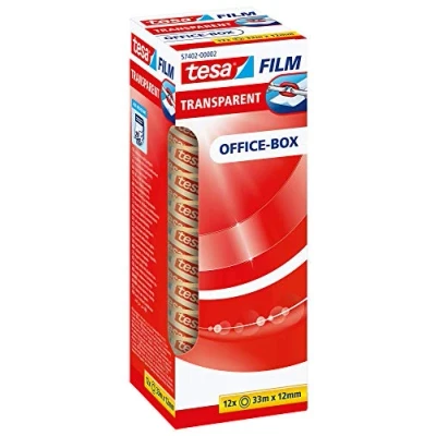 Image de tesafilm Ruban Adhésif Transparent Résistant au Vieillissement et Déchirement Rubans avec grande adhérence, 33 m x 12 mm Pack de