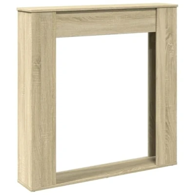 Image de vidaXL Cadre de cheminée chêne Sonoma 100x20x100 cm Bois d&#039;ingénierie, cheminée, Console Ensemble Tour
