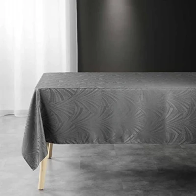 Image de douceur d&#039;intérieur, Nappe Rectangle (140 x 240 cm) Lolly Anthracite, Jacquard