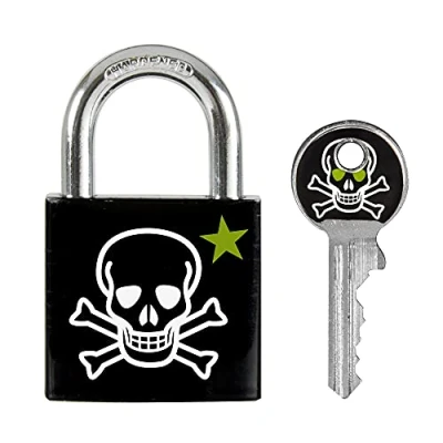 Image de Master Lock 3430EURDSKULL Cadenas à Clés avec Tête de Mort, 5,3 x 3 1,5 cm