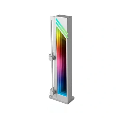 Image de MARSGAMING Mars Gaming MCA GCB, Support de Carte Graphique, ARGB Infinity Mirror Illumination, Sync GPU Holder, Base Magnétique Antidérapante, Compatibilité Universelle, Gris Argenté