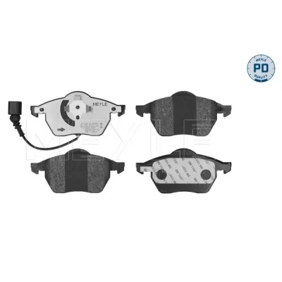 Image de MEYLE 025 233 9219/PD Jeu de plaquettes frein PD Quality Essieu avant contact signal d&#039;usure inclus avec tôle anti bruit