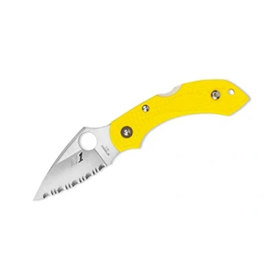 Image de Spyderco Dragonfly 2 Salt Serrated C28SYL2 Couteau de Poche Jaune
