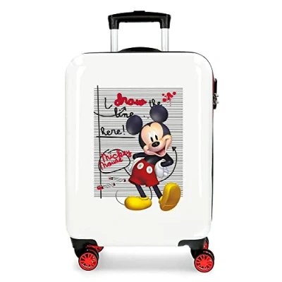 Image de Disney Mickey Draw the line Valise Trolley Cabine Rouge 38x55x20 cms Rigide ABS Serrure à combinaison 34L 2,6Kgs 4 roues doubles Bagage main