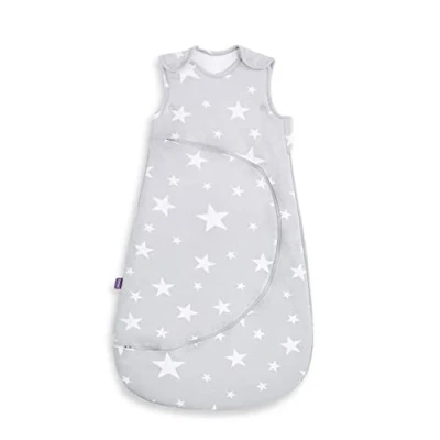 Image de SnuzPouch Gigoteuse pour bébé, 2.5 Tog Design Étoile Blanche Coton doux 100% avec fermeture éclair faciliter le changement de couche 0 6M